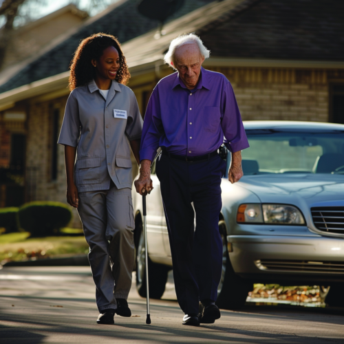 Transportation for elderly man