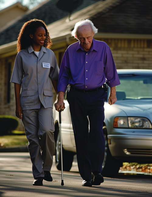 Transportation for elderly man